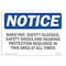 Signmission OSHA Sign, Hard Hat Safety Glasses Safety Shoes And, 10in X 7in Aluminum, 10" W, 7" H, Landscape OS-NS-A-710-L-13268 - alternate 1